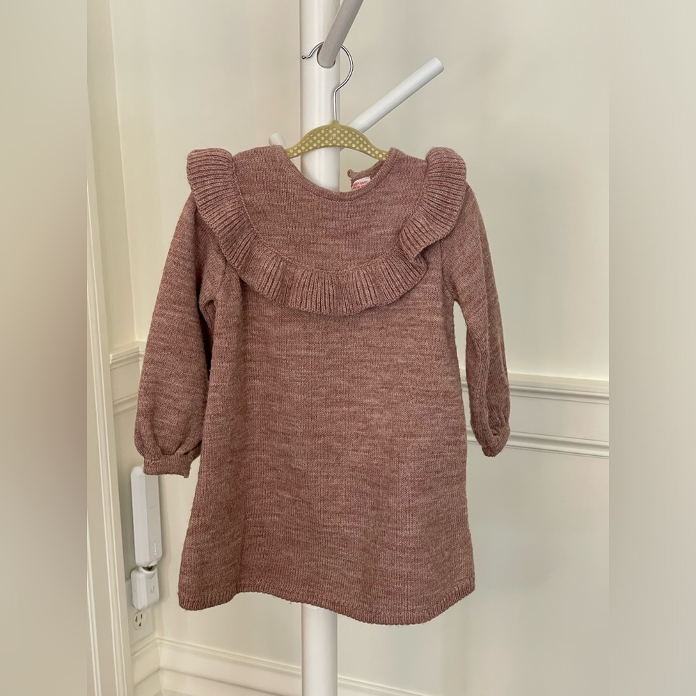 EUC Zara Knitwear Dusty Rose Sweater Dress – Size 2-3Y